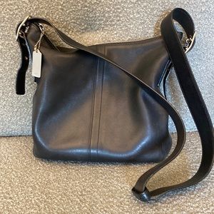 Coach leather crossbody, black